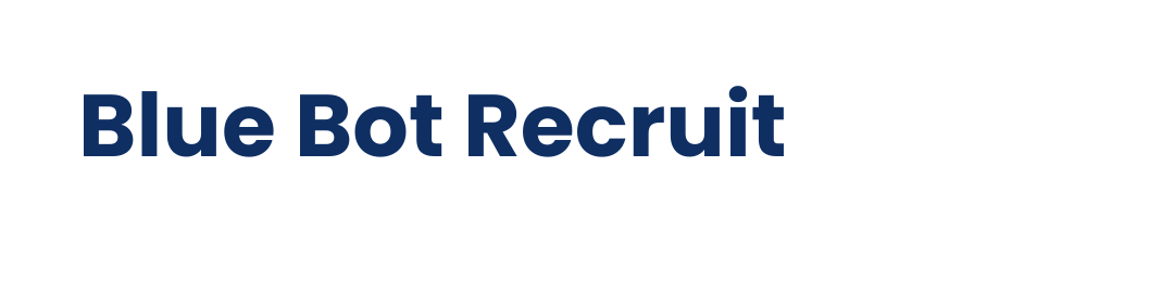 Blue Bot Recruit Logo
